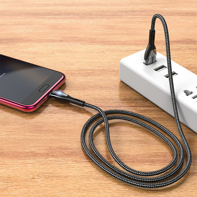 Hoco Type-C to Micro Smart Indicator Charging Data Cable 1.2M U89