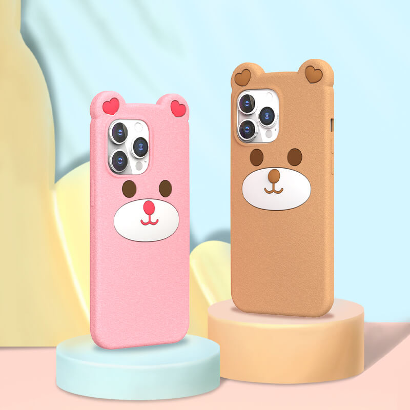 Suitable for Phone Q Uncle Brown Bear Silicone Phone Case