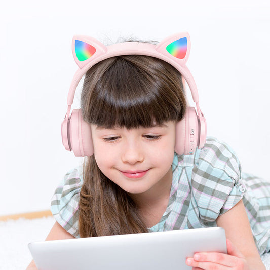Hoco Cat Ear Bluetooth Headphones for Girls and Kids Ages 3+ W39