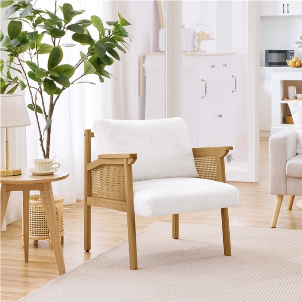 Boucle Upholstered Accent Chair Lounge Chair