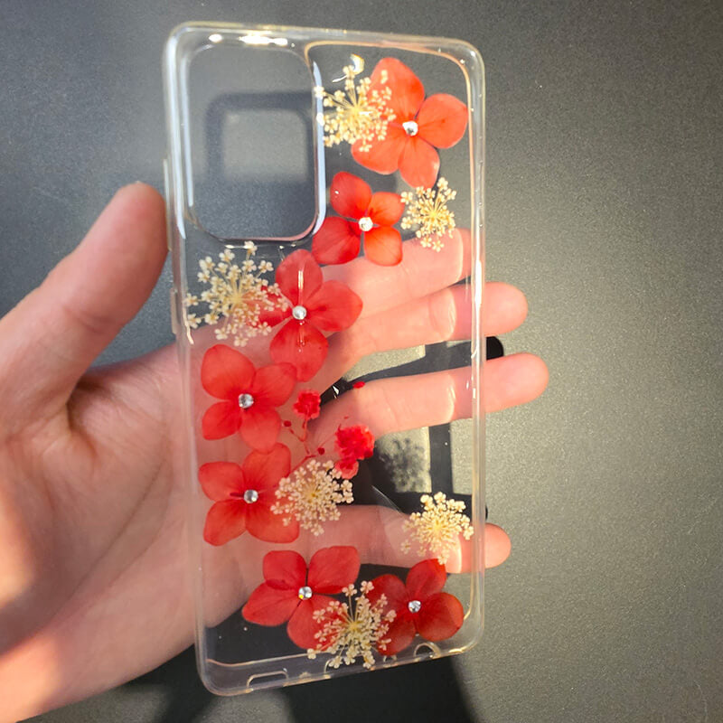 Real Flower Back TPU Shockproof Compatible with Samsung A32 5G 2021 Case