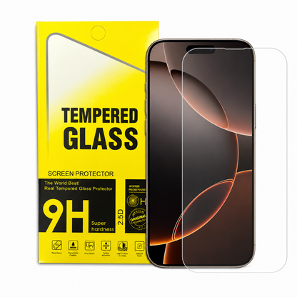 Iphone 15 Pro Clear Tempered Glass Screen Protector – 9H HD, 2.5D Rounded Edge, Impact & Scratch Resistant