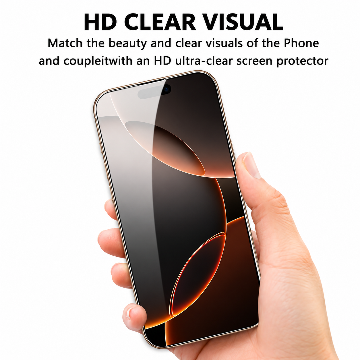 Iphone 14 Pro Max Clear Tempered Glass Screen Protector – 9H HD, 2.5D Rounded Edge, Impact & Scratch Resistant