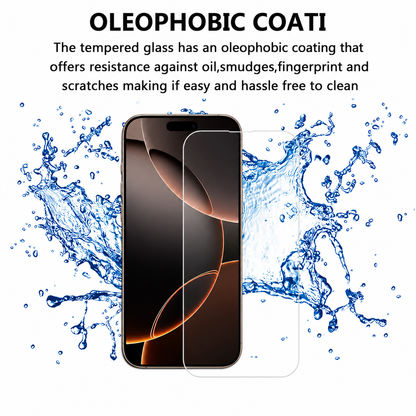 Iphone 15 Pro Clear Tempered Glass Screen Protector – 9H HD, 2.5D Rounded Edge, Impact & Scratch Resistant
