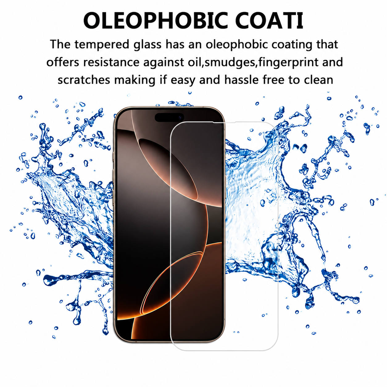 Iphone 15 Pro Clear Tempered Glass Screen Protector (2 Pack) – 9H HD, 2.5D Rounded Edge, Impact & Scratch Resistant