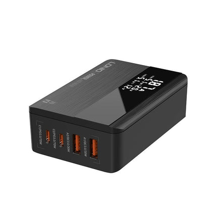 70W USB-C USB Fast Wall charger charging 4 ports with Digital Display