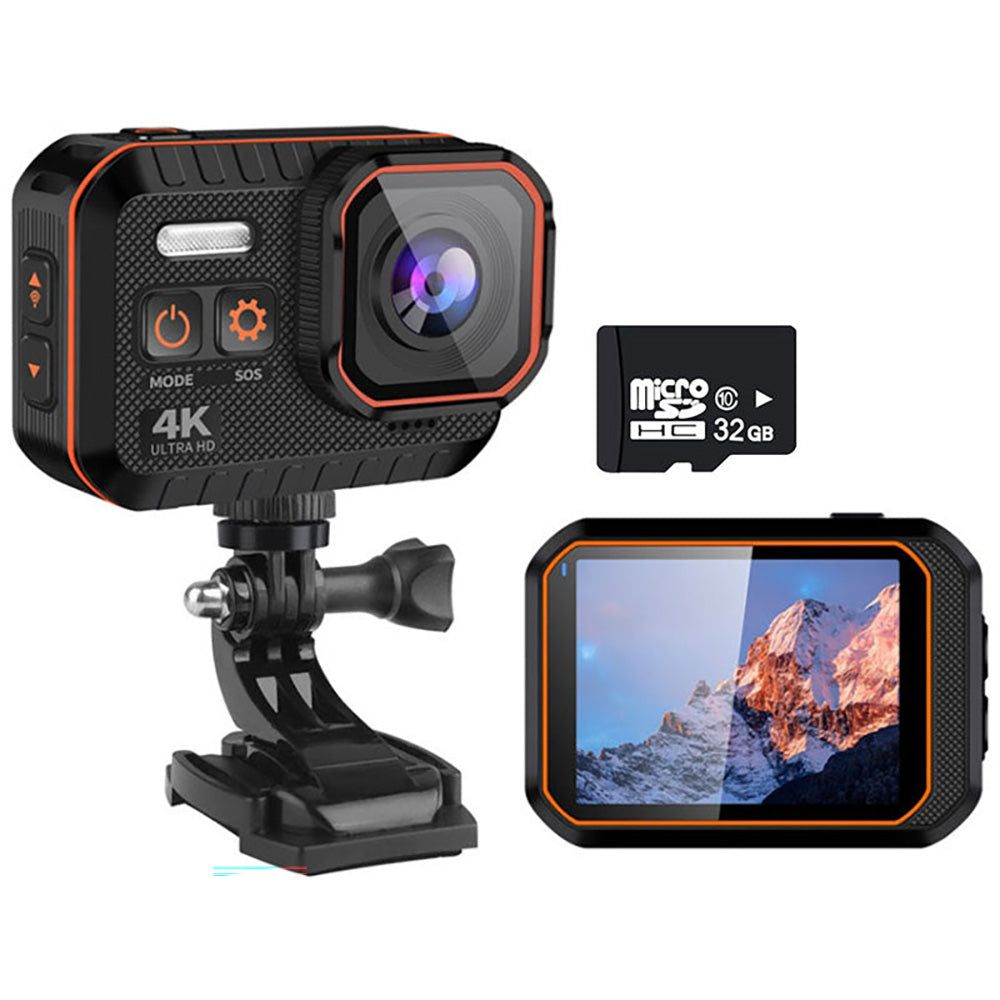 4K sports action camera black