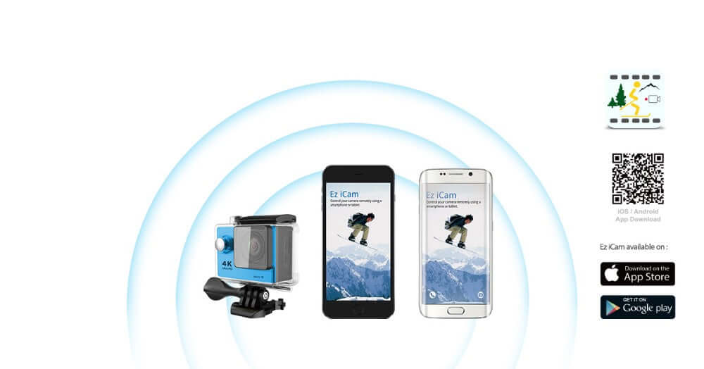 Action camera with LCD screen