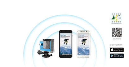 Action camera with LCD screen