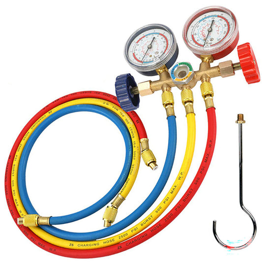 3 way refrigerant gauge set