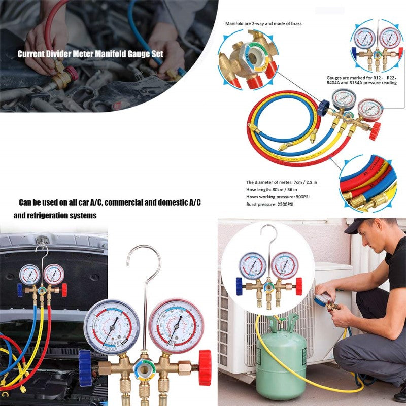 AC diagnostic manifold gauge