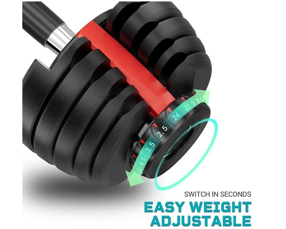 dumbbells with dial adjustment