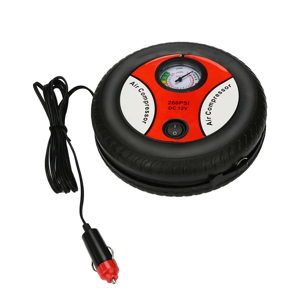 12V Car Air Compressor Compressor Tire Inflator, 260 Psi Dc 12V Portable Electric Mini Tire - The Shopsite