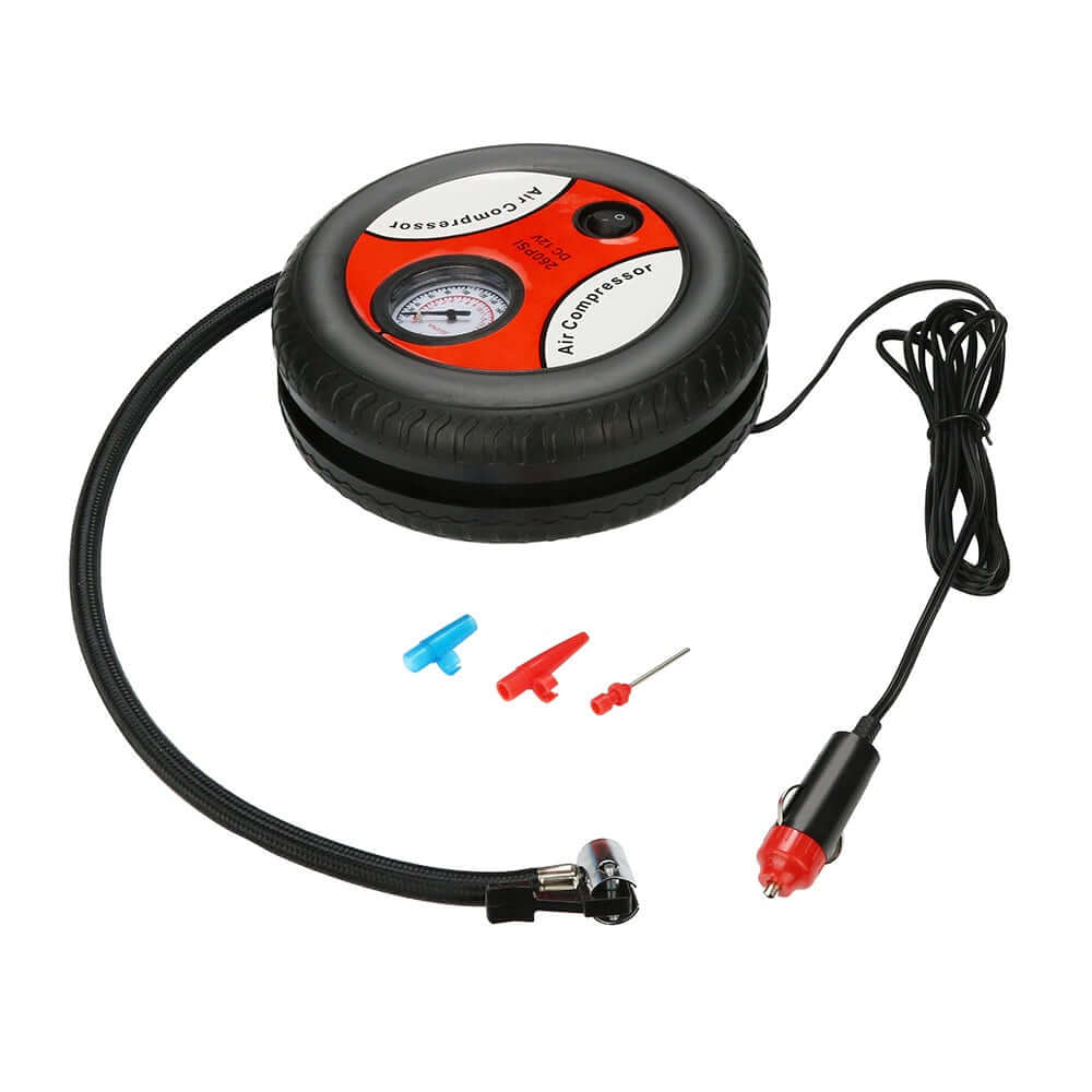 12V Car Air Compressor Compressor Tire Inflator, 260 Psi Dc 12V Portable Electric Mini Tire - The Shopsite