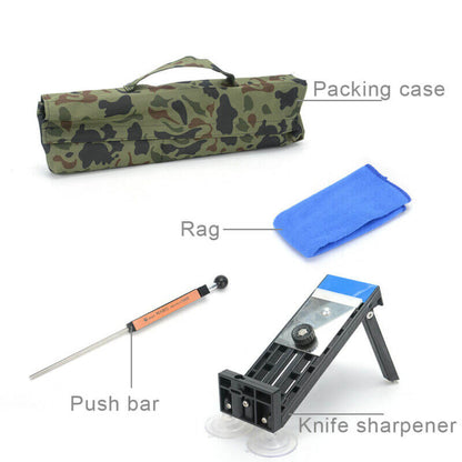 Knife sharpener with vacuum base