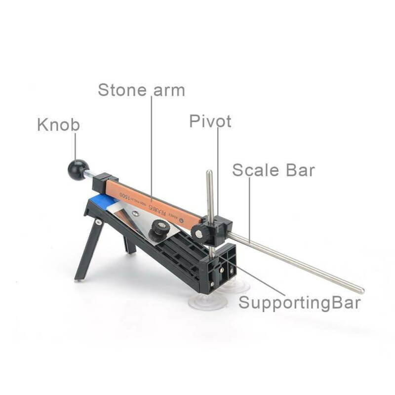 Four grit whetstones included