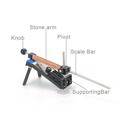 Four grit whetstones included