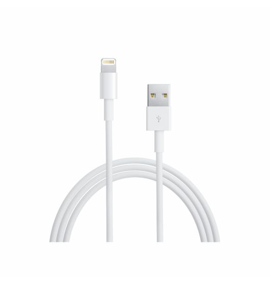 White iPhone charging cable