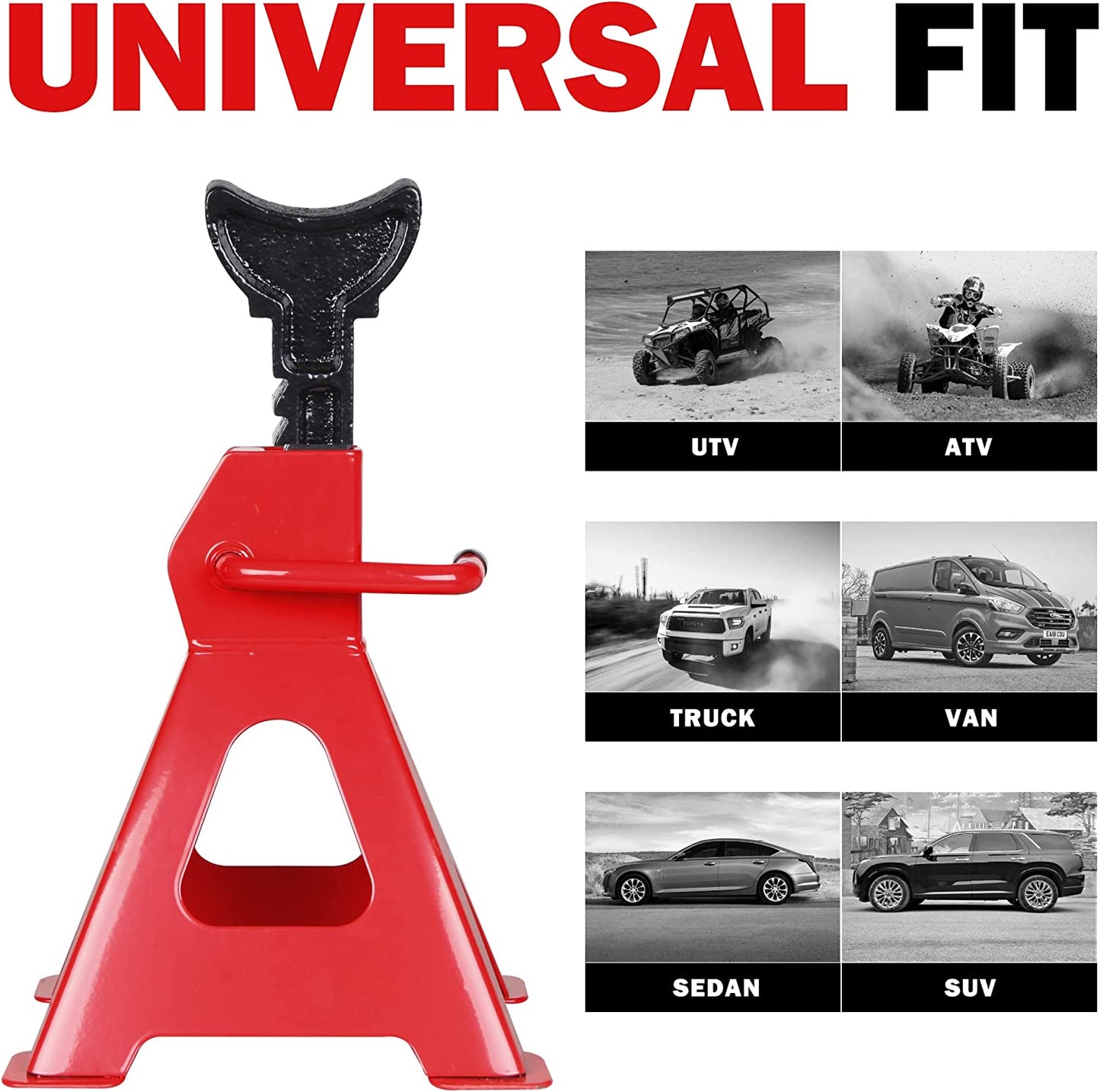 Jack stand height adjustment