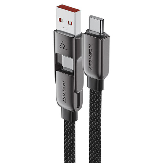 Acefast 2-in-1 USB-A & Type-C to Type-C Braid Fast Charging Cable 60W 1.2m