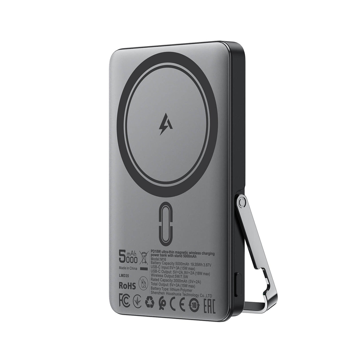 Acefast Magnetic Wireless Charging Power Bank with Stand 5000mAh M16