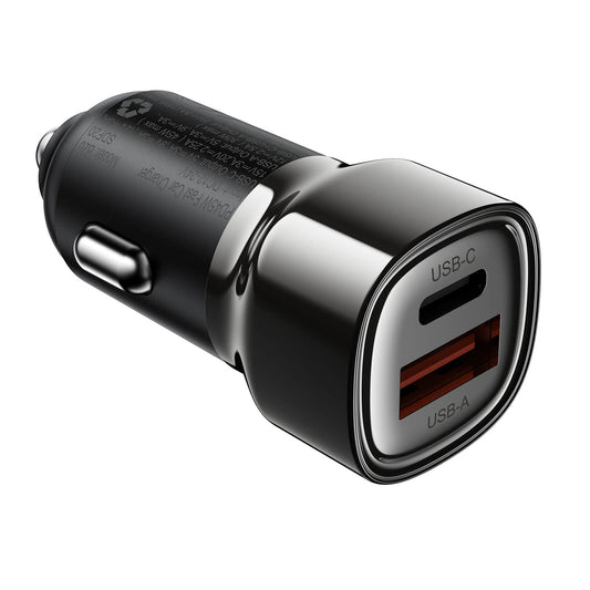 Acefast PD 45W USB-C USB-A Dual Port Car Charger B20