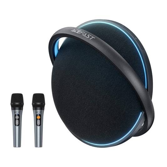 Acefast Portable Karaoke Speaker with 2 Wireless Mics & 6000mAh Power Bank K5 Max