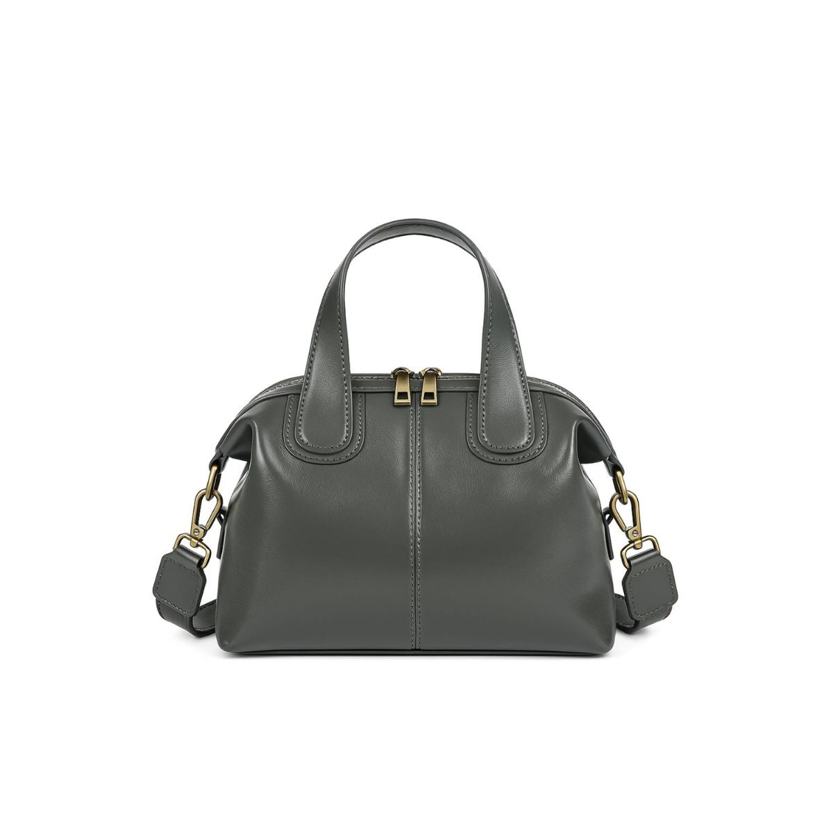 Grey Leather Crossbody & Shoulder Bag | Adele
