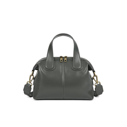 Grey Leather Crossbody & Shoulder Bag | Adele