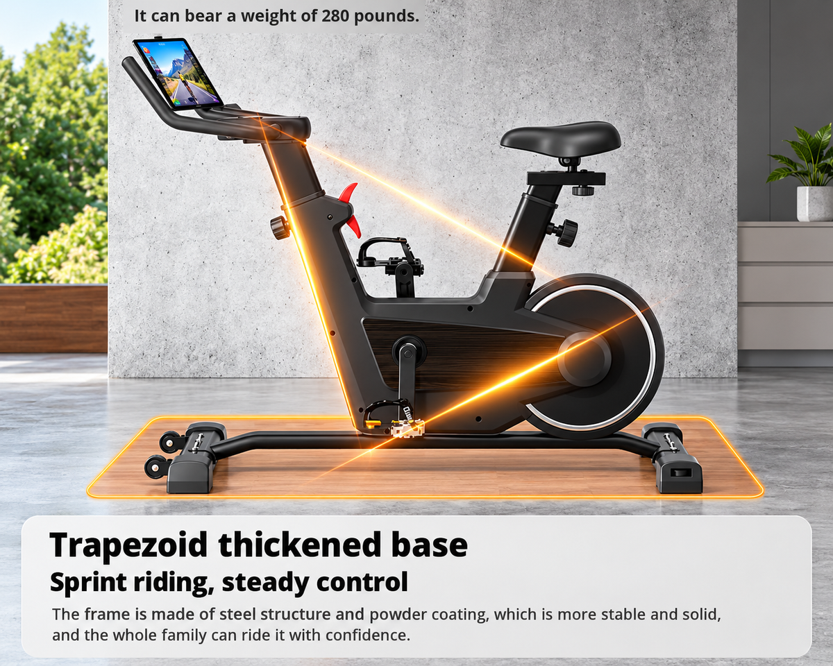 Adjustable Exercise Spin Bike Heavy Duty Spin Bike