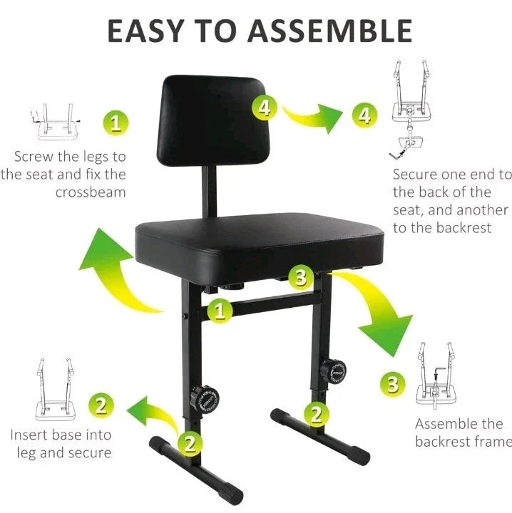 Adjustable Keyboard Piano Stool Piano Bench