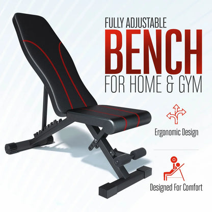 Weight Bench, Adjustable Weight Bench