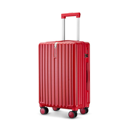 Medium  Lightweight Check In Luggage - Hard Shell Suitcase - Red | AeroRidge | 67 cm
