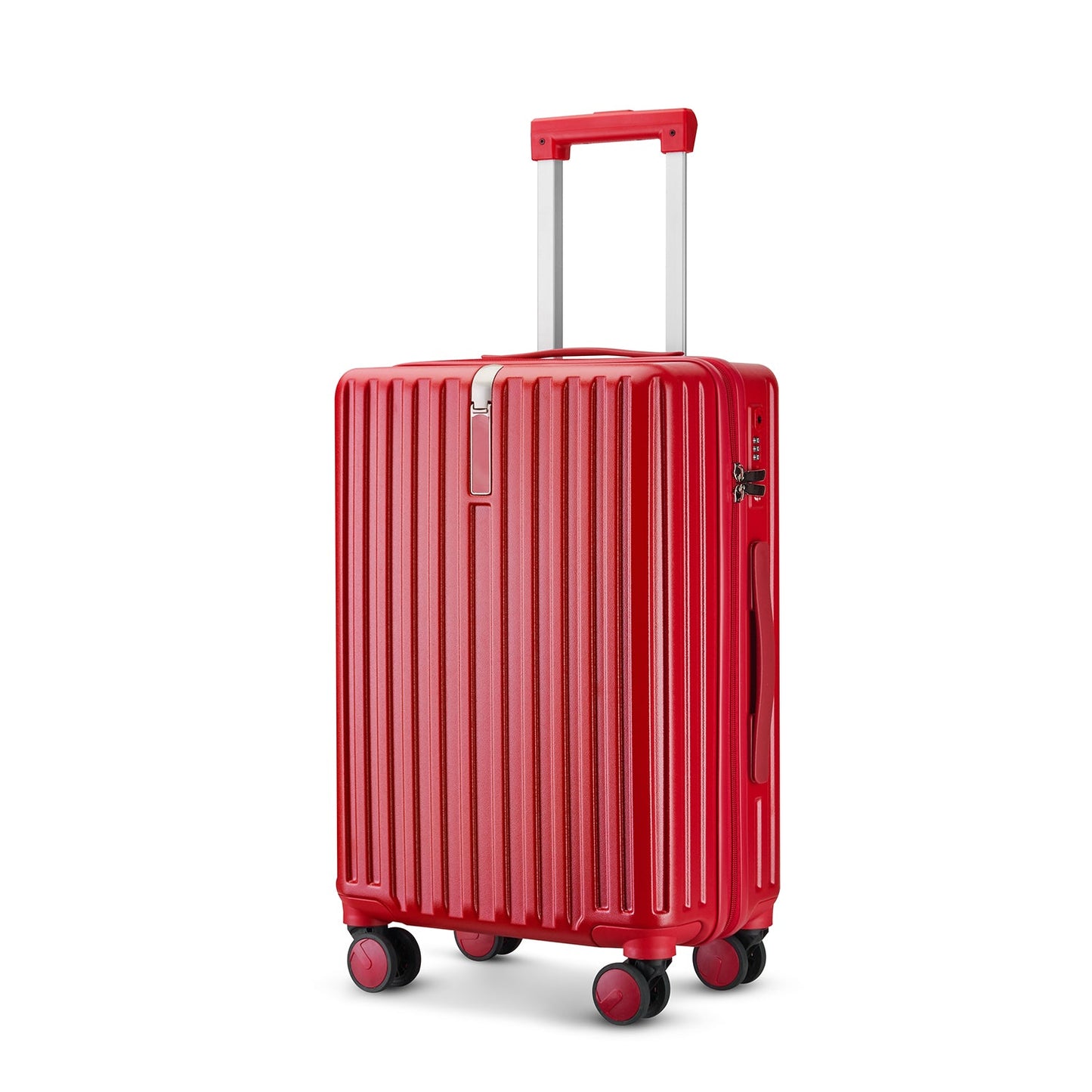 Lightweight Carry On Luggage - Hardside Cabin Suitcase | AeroRidge | Red | 55 cm