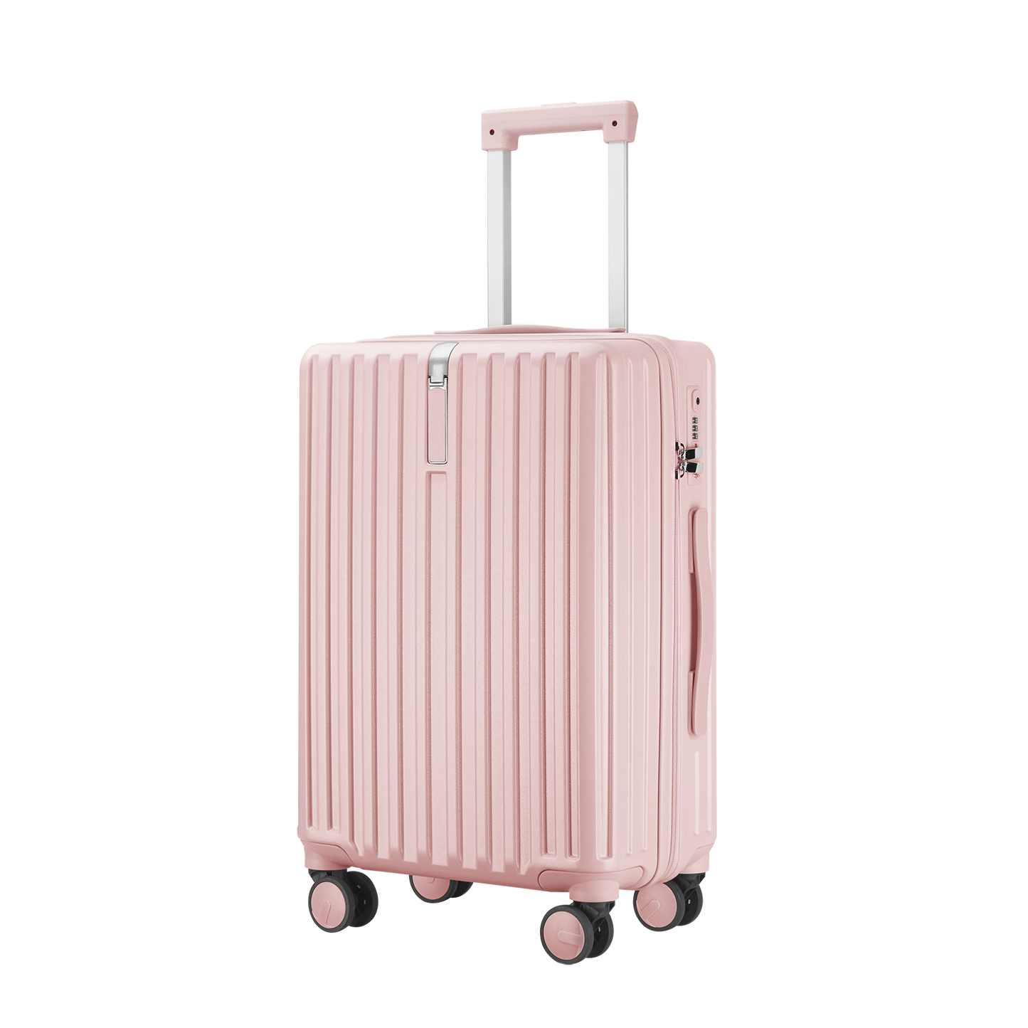 Lightweight Carry On Luggage - Pink Hard Shell Cabin Suitcase | AeroRidge | 55 cm