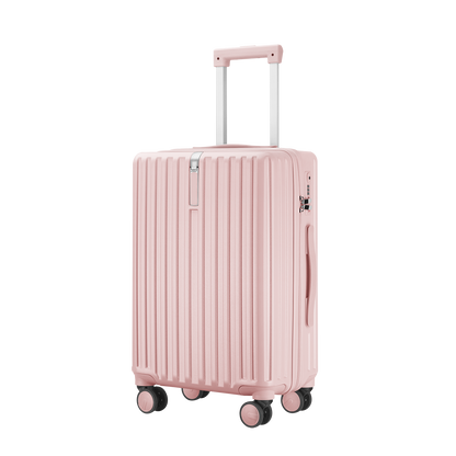 Lightweight Carry On Luggage - Pink Hard Shell Cabin Suitcase | AeroRidge | 55 cm