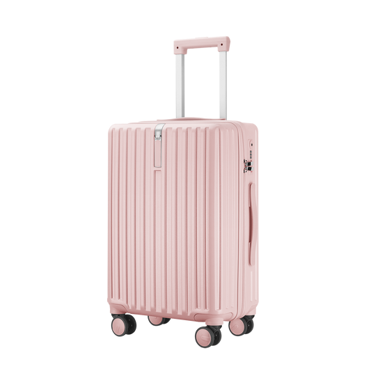 Lightweight Carry On Luggage - Pink Hard Shell Cabin Suitcase | AeroRidge | 55 cm