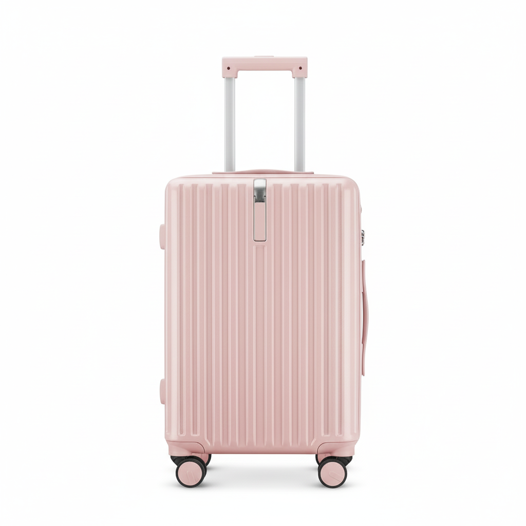 Pink Large Check In Luggage - Lightweight Hard Shell Suitcase for International Travel  | AeroRidge | 76 cm
