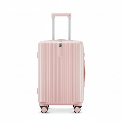 Lightweight Medium Hard Shell Suitcase & Check In Luggage - Pink | AeroRidge | 67 cm