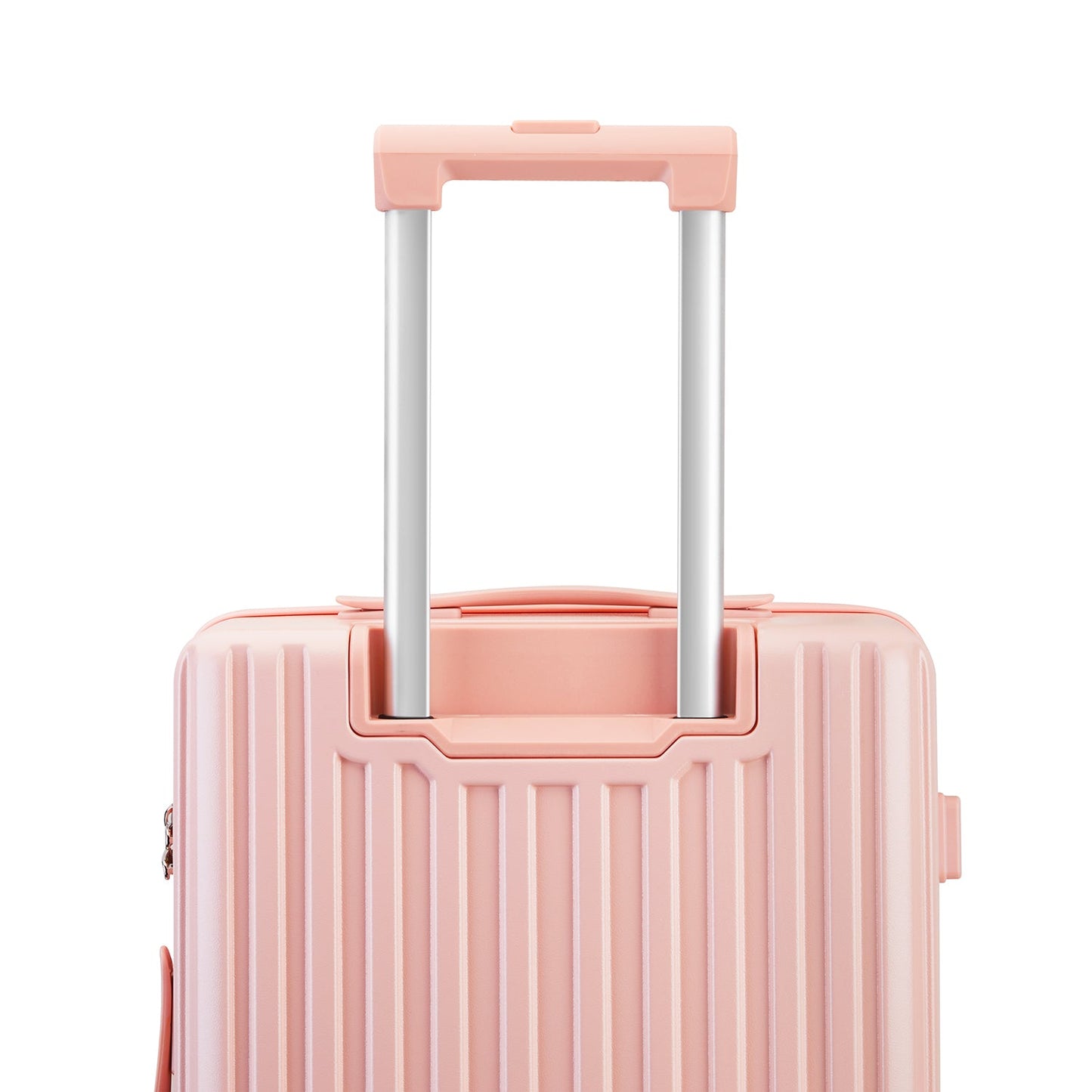 Lightweight Medium Hard Shell Suitcase & Check In Luggage - Pink | AeroRidge | 67 cm