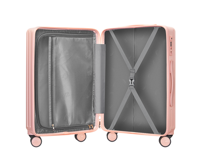 Pink Large Check In Luggage - Lightweight Hard Shell Suitcase for International Travel  | AeroRidge | 76 cm