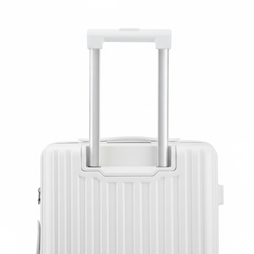 White Lightweight Carry On Luggage - Hard Case Cabin Suitcase | AeroRidge | 55 cm