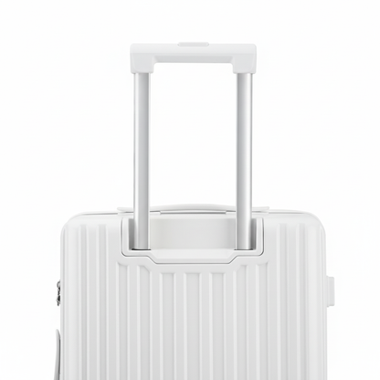 White Lightweight Carry On Luggage - Hard Case Cabin Suitcase | AeroRidge | 55 cm