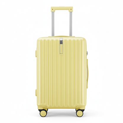 Medium Check In Luggage & Lightweight Hard Shell Suitcase - Yellow | AeroRidge | 67 cm