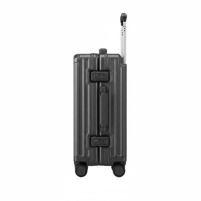 Carry On Suitcase - Hard Shell Cabin Luggage with Aluminum Frame - Dark Grey | Fortex | 55 cm
