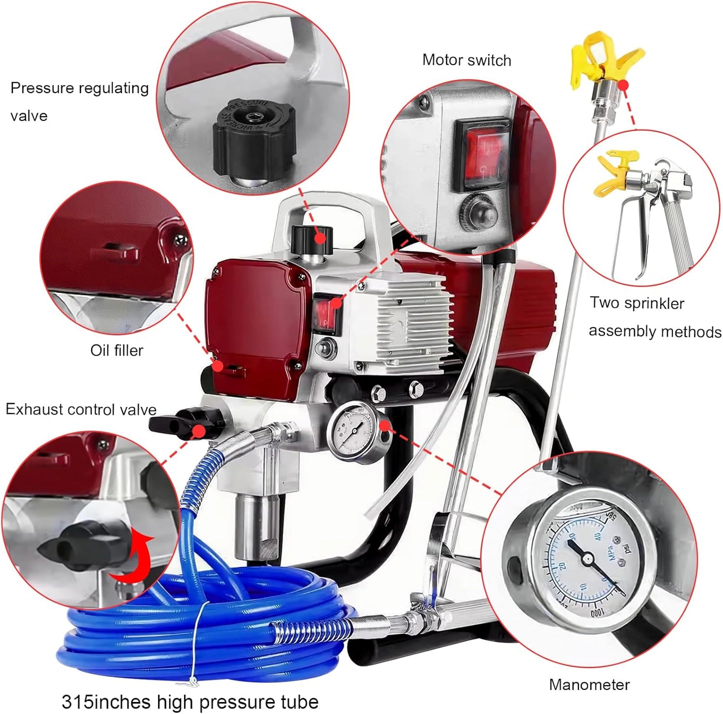 Airless Paint Sprayer 1800W