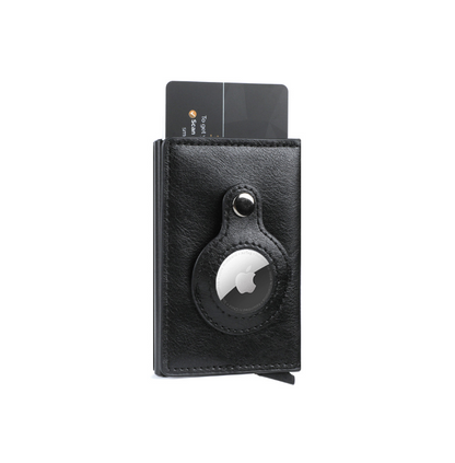 Slim Smart Slide Wallet AirTag Compatible RFID Blocking Black
