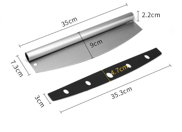 Aluminum Pizza Spatula Set 12 x 14 Inch Metal Pizza Paddle Pizza Rocker Cutter