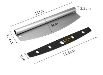 Aluminum Pizza Spatula Set 12 x 14 Inch Metal Pizza Paddle Pizza Rocker Cutter