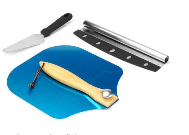 Aluminum Pizza Spatula Set 12 x 14 Inch Metal Pizza Paddle Pizza Rocker Cutter